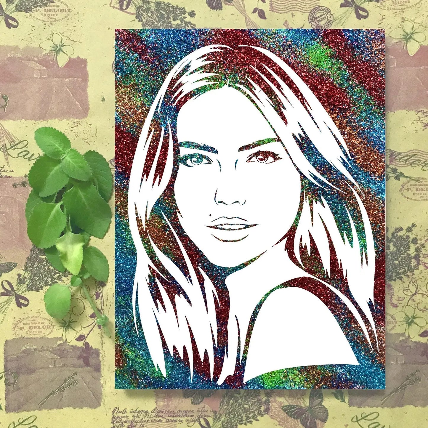 DIY Pop-Art inspired custom GoDrawy portrait with glitter goDrawy